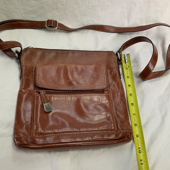 Brown Leather Crossbody Bag by Giani Bernini - Picture 3 of 11